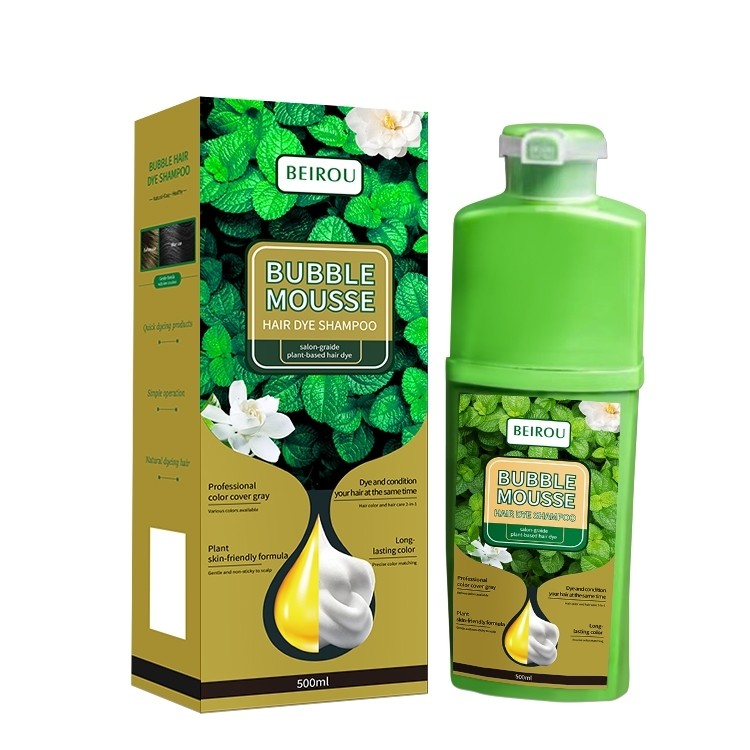 شامپو رنگ مو معروف ژلاتین بابل موس مشکی جدید تستردار اصلی کارتن بزرگ 500ml(تضمینی)