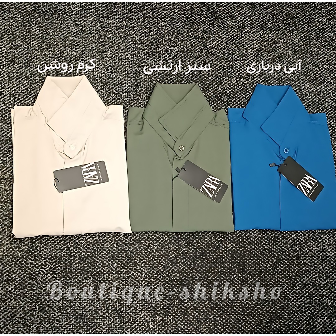 پیراهن مردانه دکمه مخفی پارچه دوشین