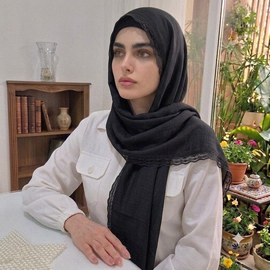 شال مشکی وال اسلپ مشکی و سرمه ای و نسکافه ای