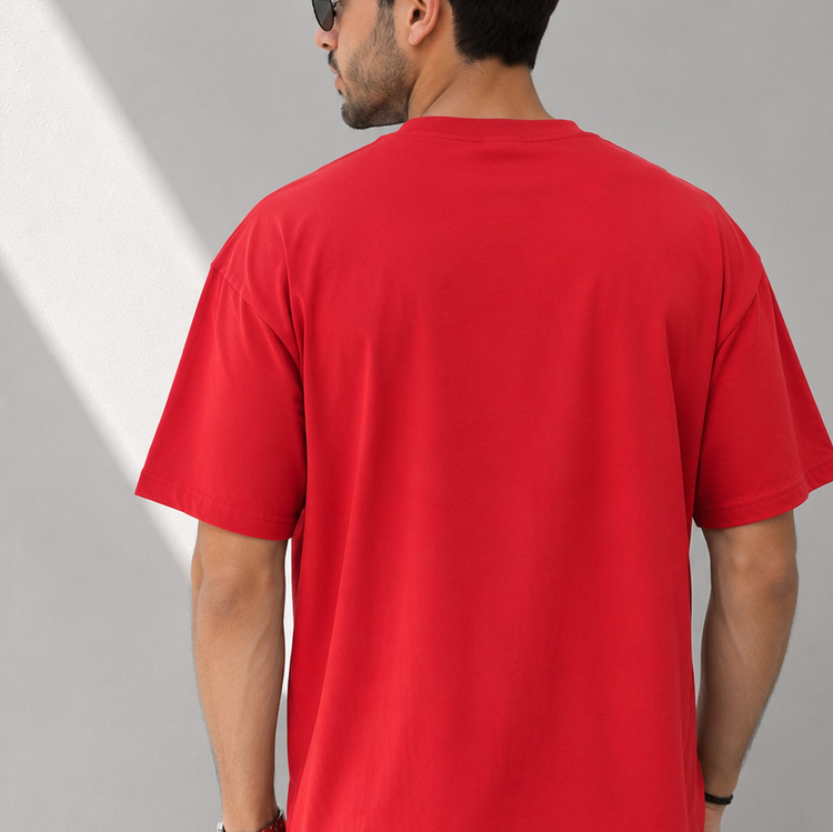 تیشرت لش مردانه چاپی مشکی و زرشکی