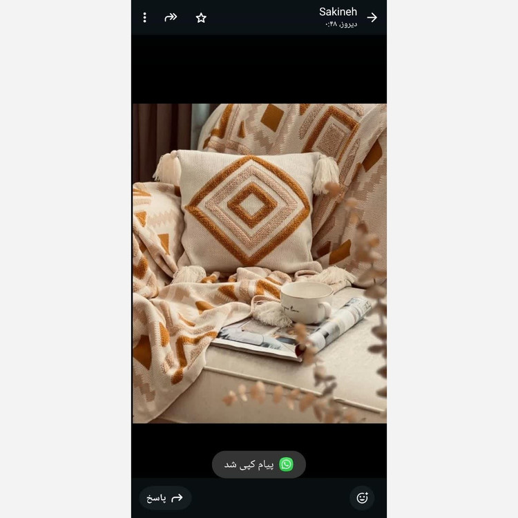 کاور کوسن پانچدوزی نخ ترک درجه 1 (پس کرایه)