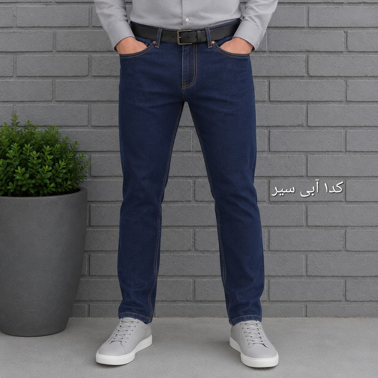 شلوار جین مردانه راسته پنبه فلامنت - شلوار لی مردانه
