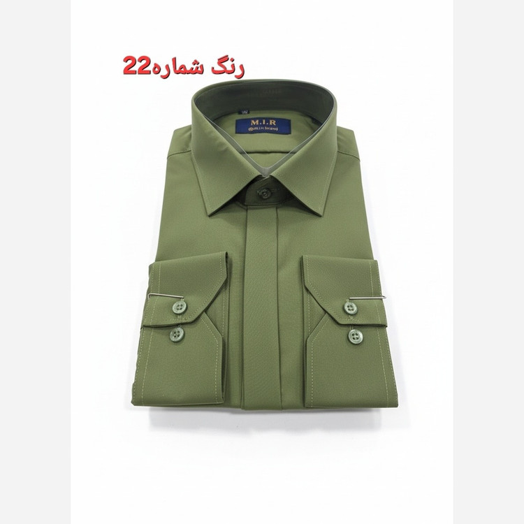 پیراهن مردانه مجلسی ساده،دکمه مخفی پارچه وارداتی