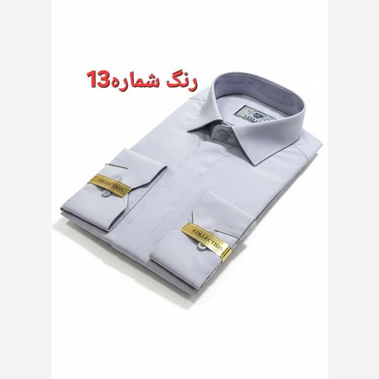 پیراهن مردانه مجلسی ساده،دکمه مخفی پارچه وارداتی