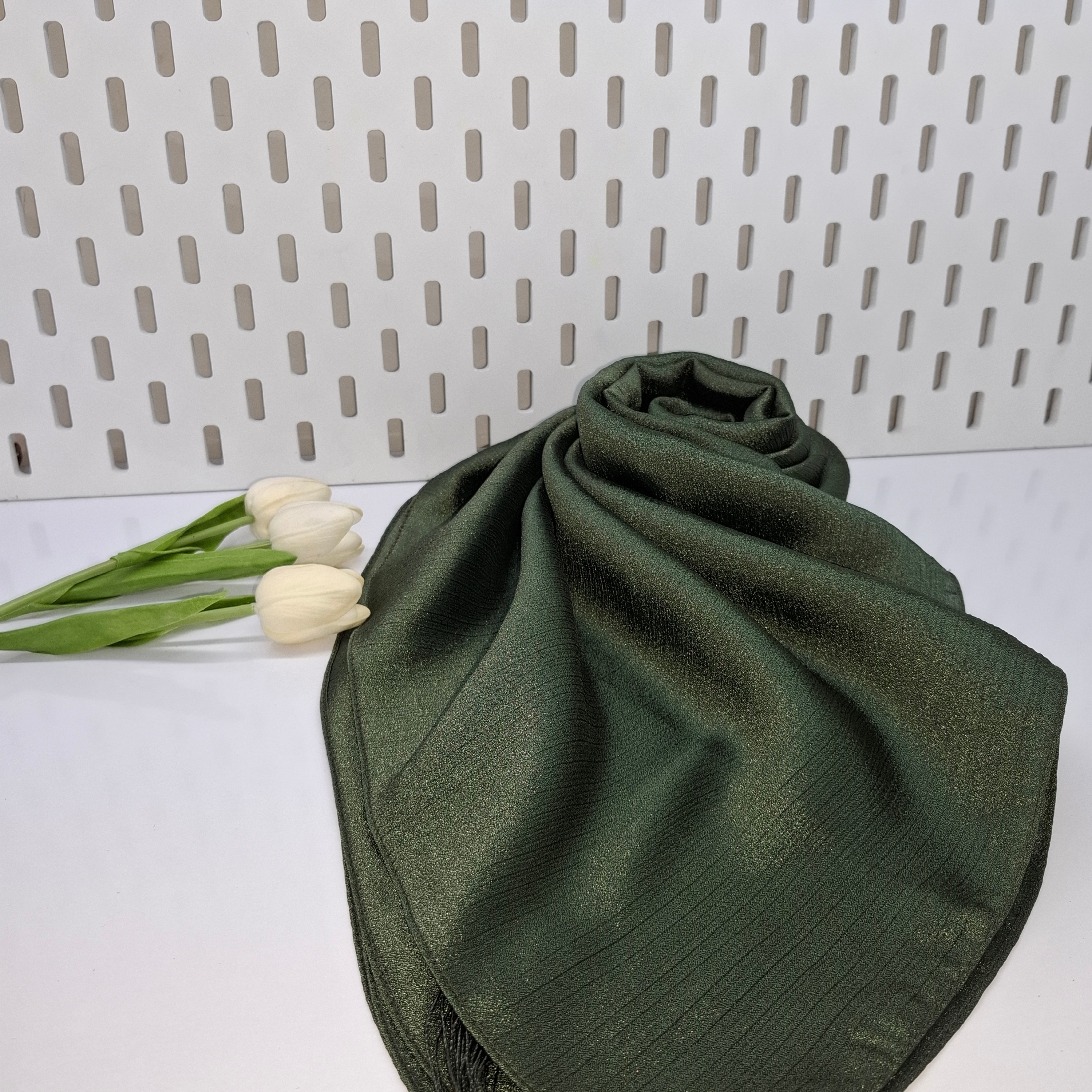 روسری مجلسی کریستال شیک ساده وجدیدبارنگبندی جذاب کد429 ازغرفه یکتااسکارف