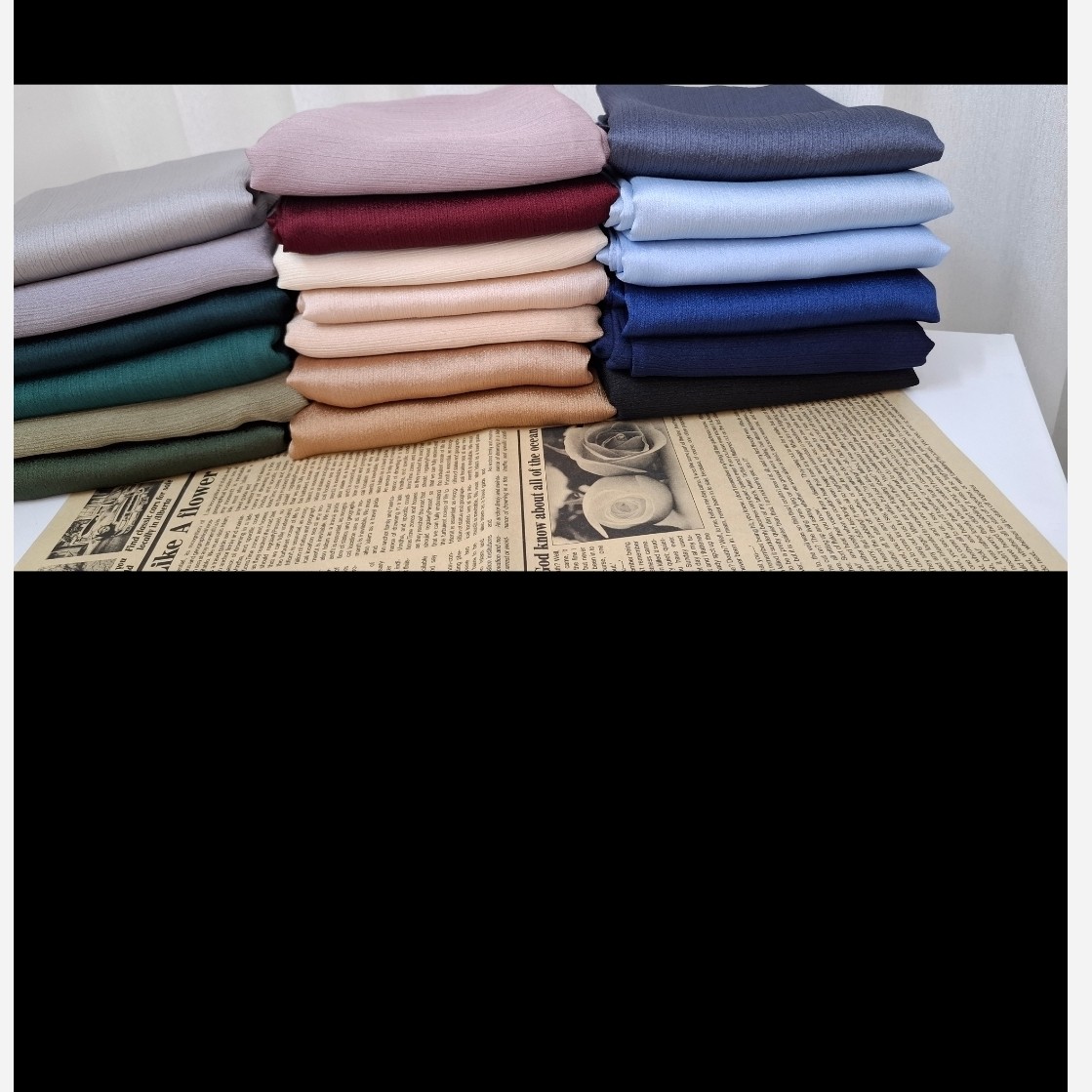 روسری مجلسی کریستال شیک ساده وجدیدبارنگبندی جذاب کد429 ازغرفه یکتااسکارف