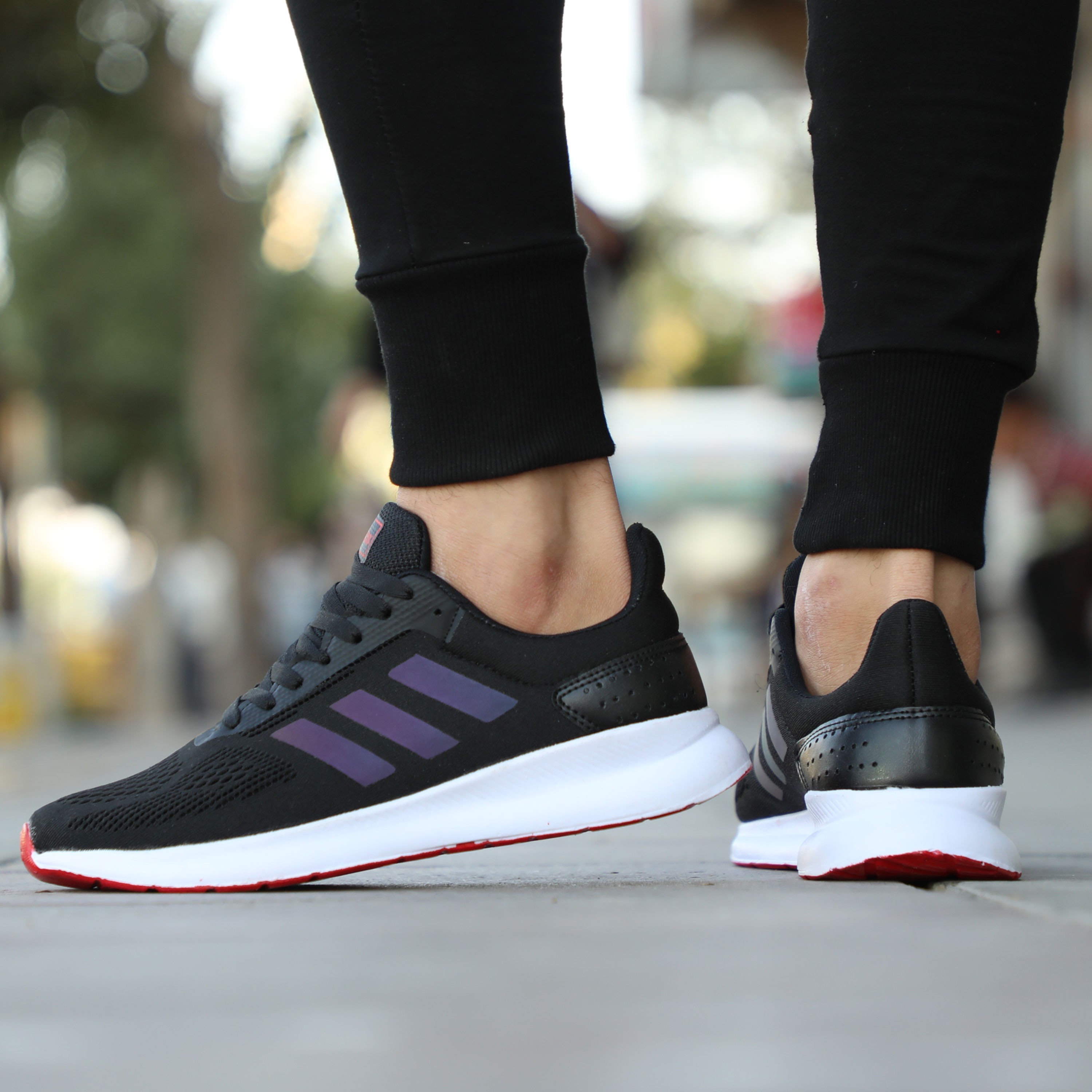 کتونی آدیداس فالکون مشکی قرمز مردانه و زنانه و بزرگپا Adidas Falcon کفش اسپرت