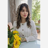 مینی اسکارف مجلسی سه گوش گل شکوفه ای کد303 فروش قسطی