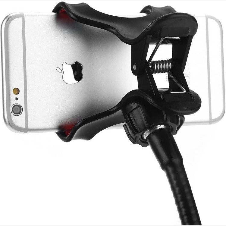 هولدر موبایل گیره ای منعطف 360 درجه مناسب ماشین، تخت، میز کار، آشپزخانه، کلاس آنلاین، تماس تصویری و تماشای فیلم