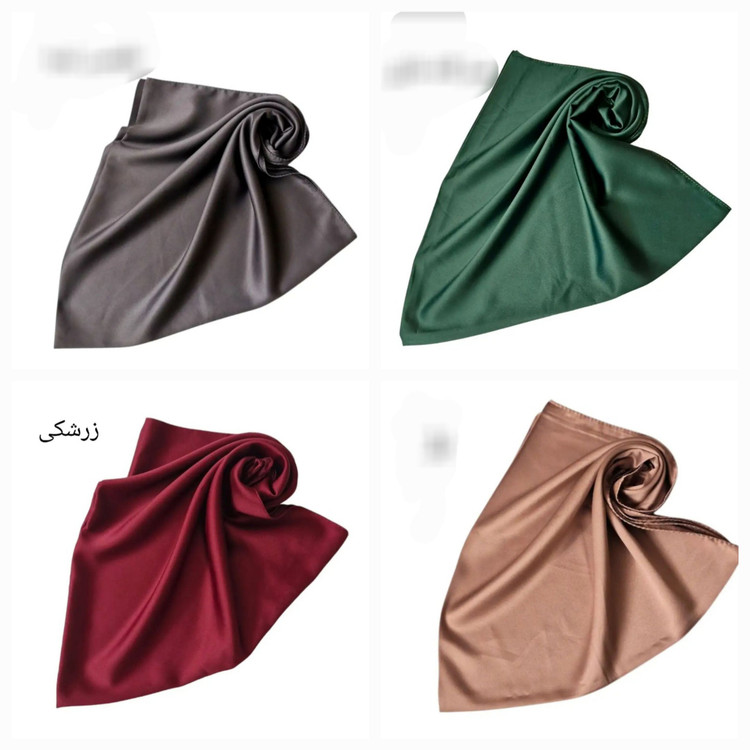 مینی اسکارف مجلسی ساتن ابریشم ساده وارداتی (هدیه و تخفیف)