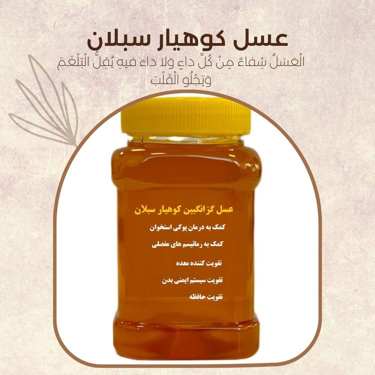عسل طبیعی گزانگبین ساکارز زیر یک درصد یک کیلویی ( مستقیم از زنبوردار) ارسال رایگان