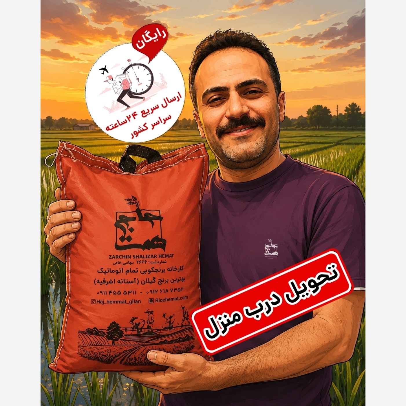 برنج عنبربو خوزستان معطر (2و5 و10کیلویی)