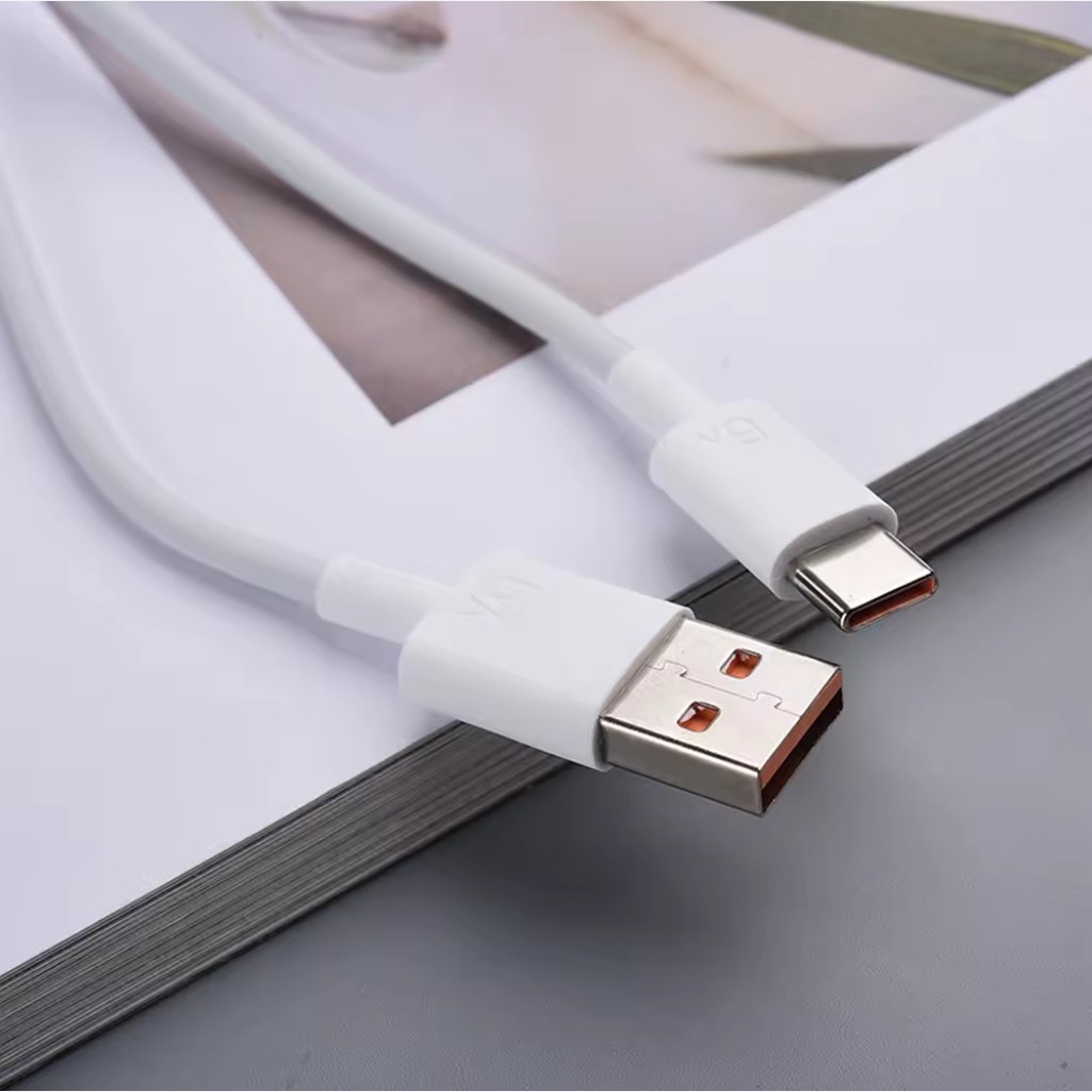 کابل شارژ اورجینال تایپ سی 6 آمپر حک شده فست شارژ و توربو شارژ (ثانیه شمار)،سر سوکت نارنجی،به طول یک متر (تخفیف ویژه)