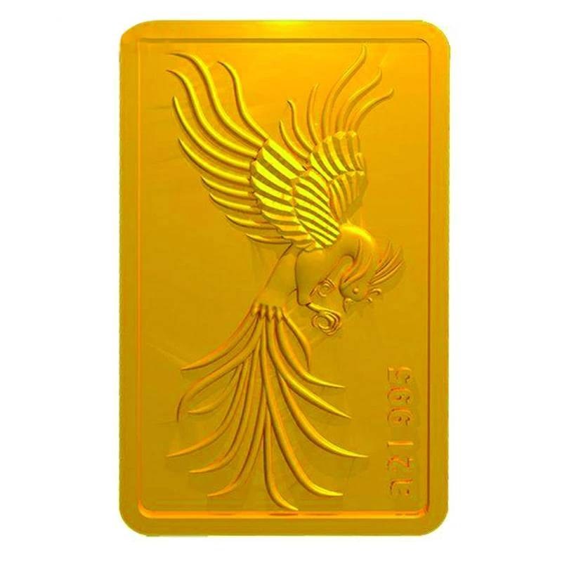شمش طلای 24عیار 1 گرمی طرح سیمرغ