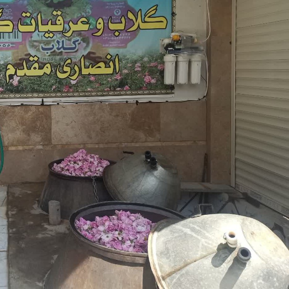 گلاب دو آتشه اعلا قمصر کاشان، خیلی سنگین، عیار بالاتر از 50، یک لیتری، تولیدی انصاری مقدم (دواتشه دو اتیشه)