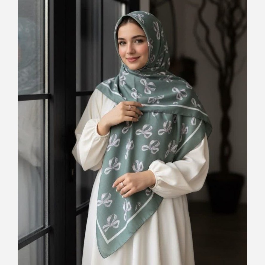 روسری زنانه طرح پاپیون قواره 140