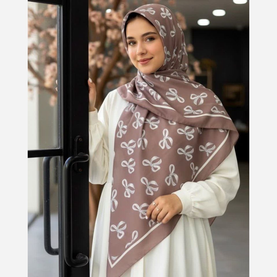 روسری زنانه طرح پاپیون قواره 140