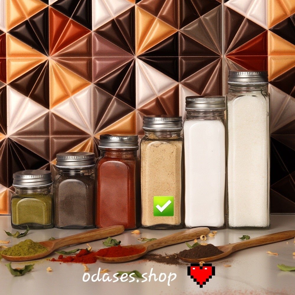 شیشه ادویه مک کارتی 12 سانتی با لیبل هدیه.اوداسس شاپ