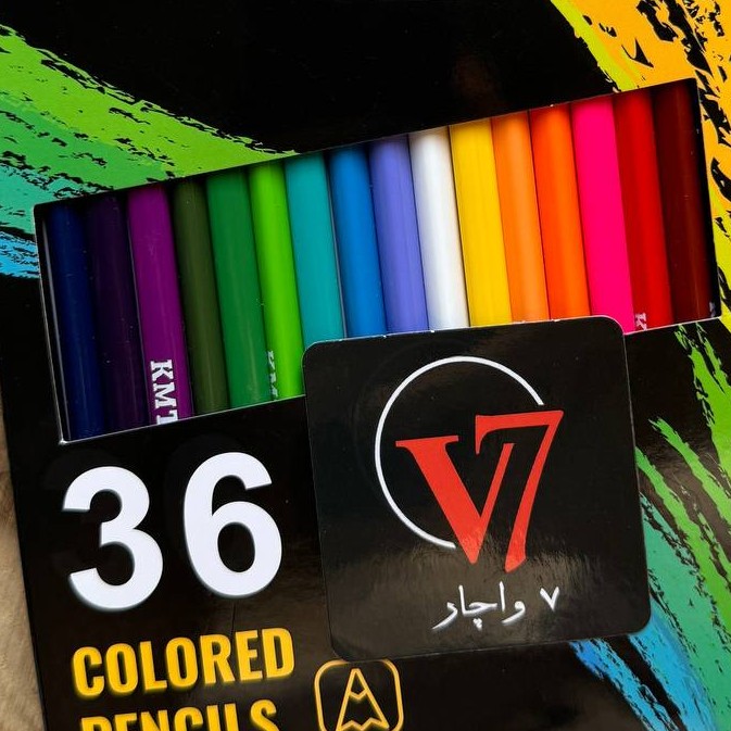 مداد رنگی 12 و 24 و 36 رنگ مثلثی کی ام تی مدادرنگی دوازده و بیست و چهار و سی و شش تایی سه گوش برند KMT