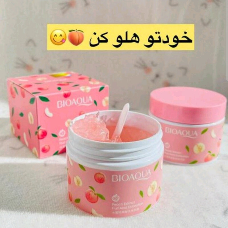اسکراب هلو بیوآکوا (پاکسازی کامل پوست و لایه برداری بافت مرده پوست ) آرایشی هوتران