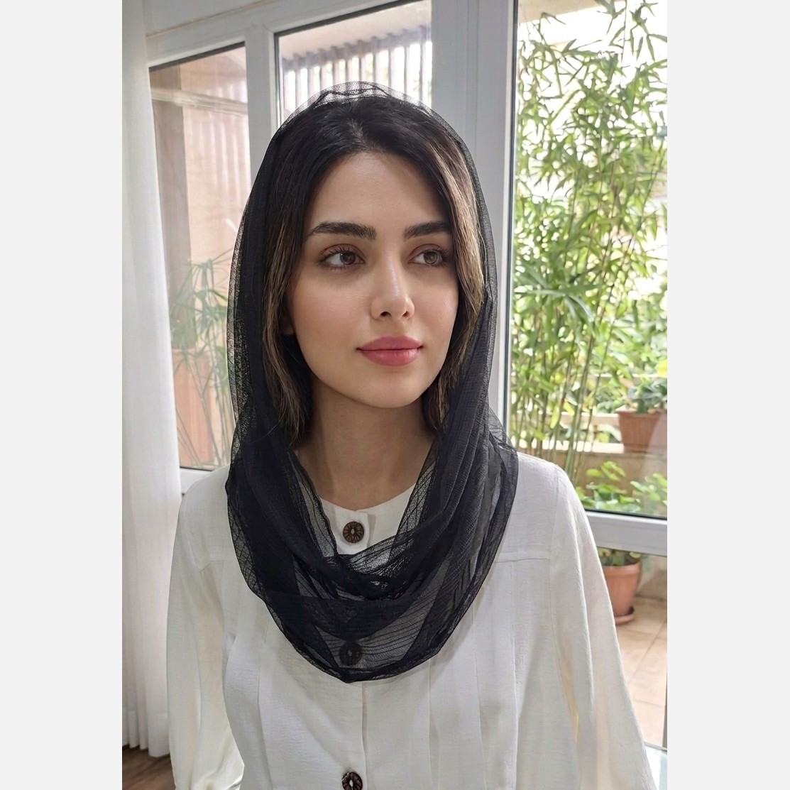 شال رینگی یا رینگ اسکارف تور ساده و راه راه در سه رنگ
