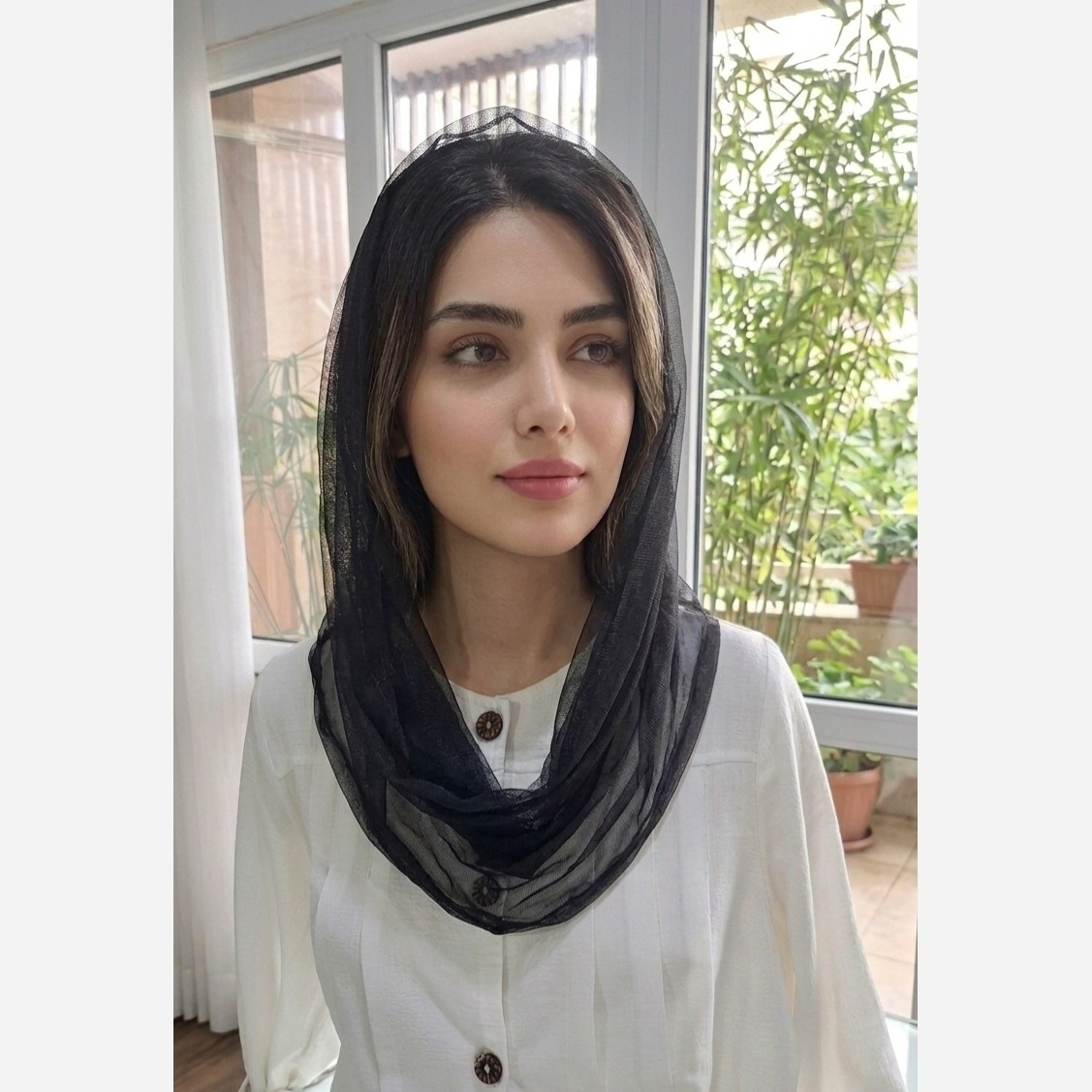 شال رینگی یا رینگ اسکارف تور ساده و راه راه در سه رنگ