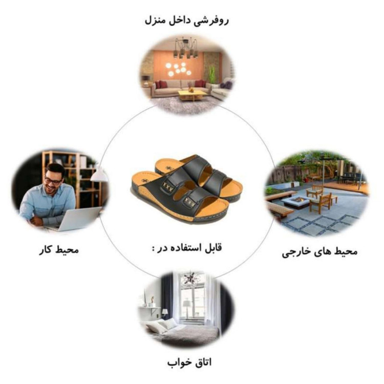 دمپایی مردانه صندل مردانه دور دوز با کیفیت