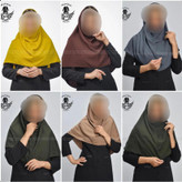 مقنعه کرپ حریر خاویاری قواره 90 و 100 (شامل هدیه)