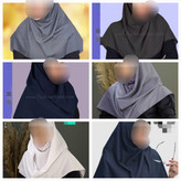 مقنعه کرپ حریر خاویاری قواره 90 و 100 (شامل هدیه)
