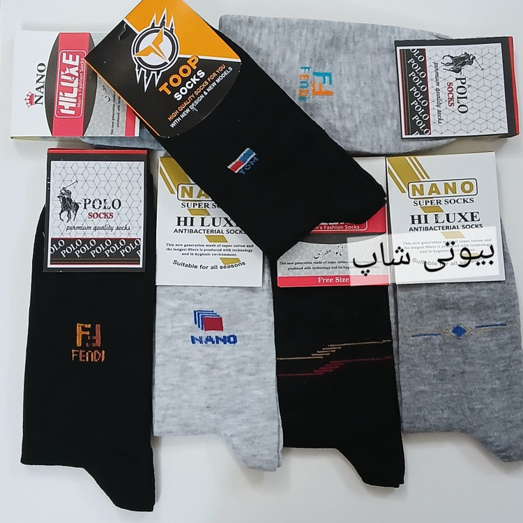 جوراب مردانه نخی ساق بلند،12جفتی،کیفیت بالا