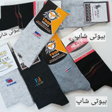 جوراب مردانه نخی ساق بلند،12جفتی،کیفیت بالا