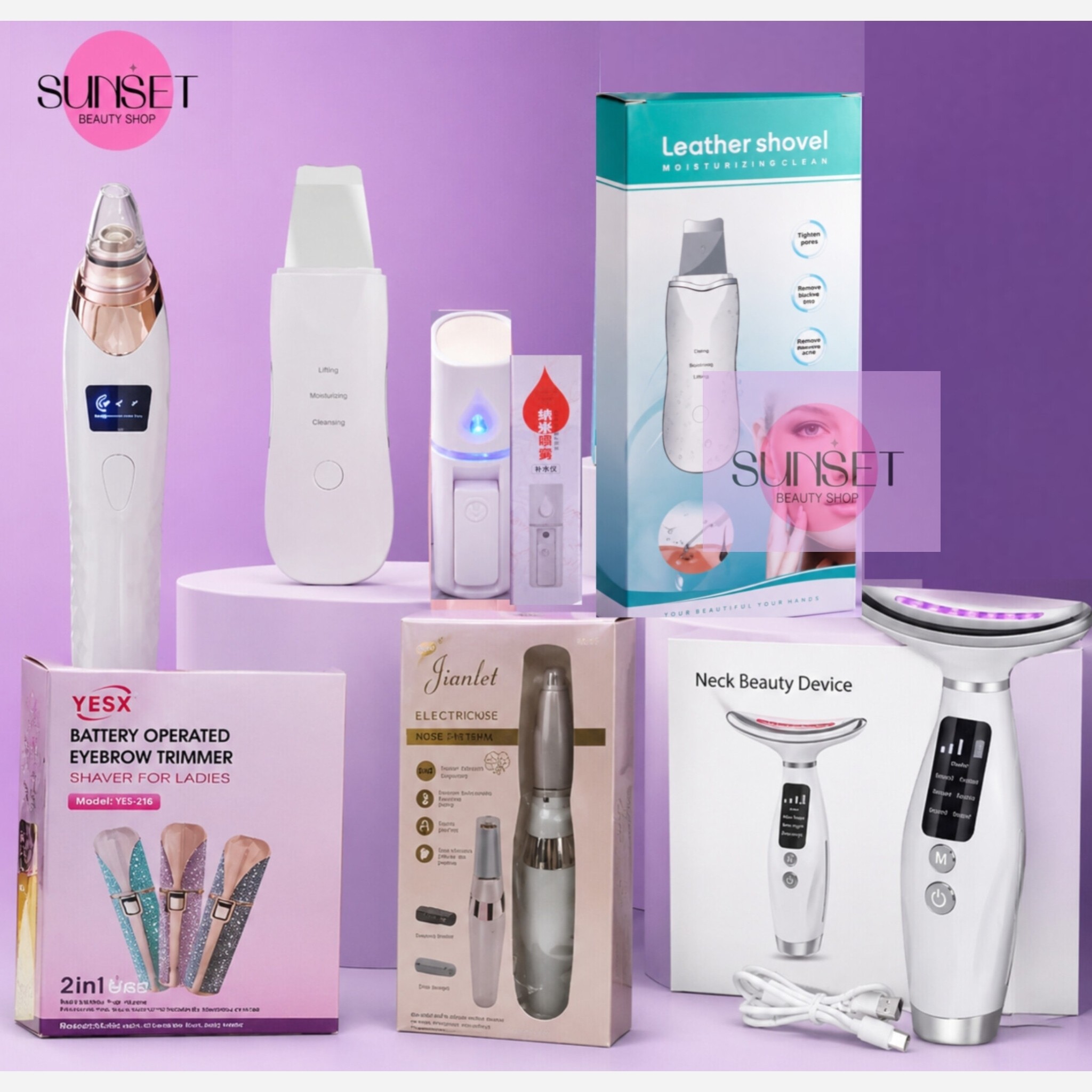 پک اصلاح+پاکسازی+لیفت 6 تایی ( فروش ویژه )(میکرودرم،اتو صورت،بخور،موزن،ماساژور)