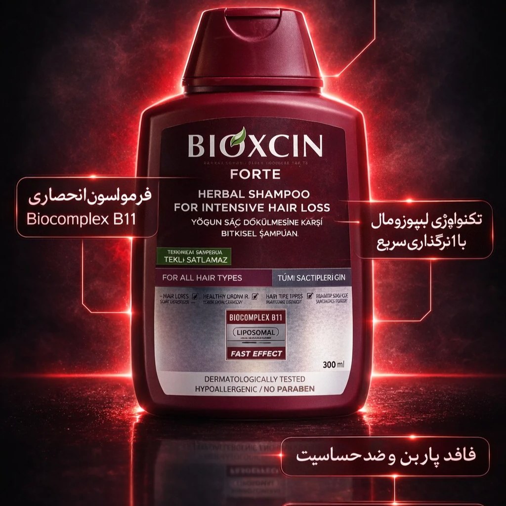 شامپو بیوکسین فورت قرمز 300 میل اصل تاریخ تا 2031/11