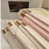باکس لباس نظم دهنده 3سایز اسکلت دار راه راه تاشو پنجره دار بقچه نظمدهنده سبد اسباب بازی جعبه اویم Evim جلو طلقی ایست دار
