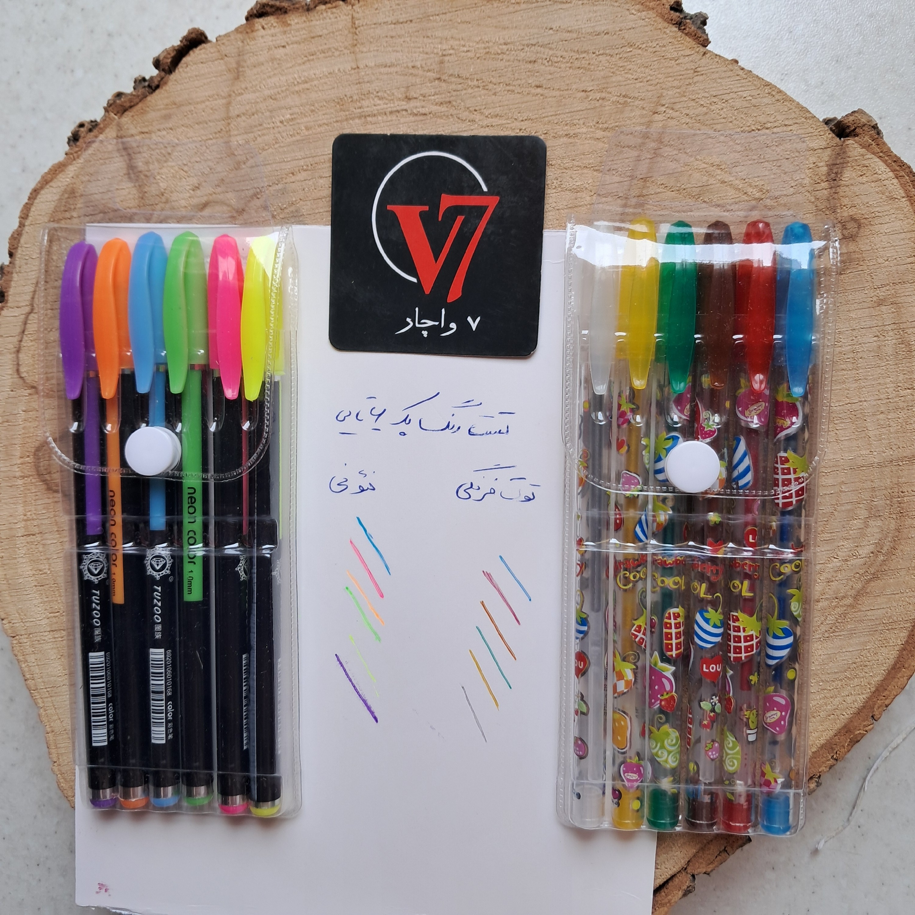 خودکار نئونی neon color برند zuixua پاستلی و گلیتر اکلیلی و شاین با نوک mm 1 در بسته های 12 و 36 و 48 عددی