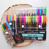 خودکار نئونی neon color برند zuixua پاستلی و گلیتر اکلیلی و شاین با نوک mm 1 در بسته های 12 و 36 و 48 عددی