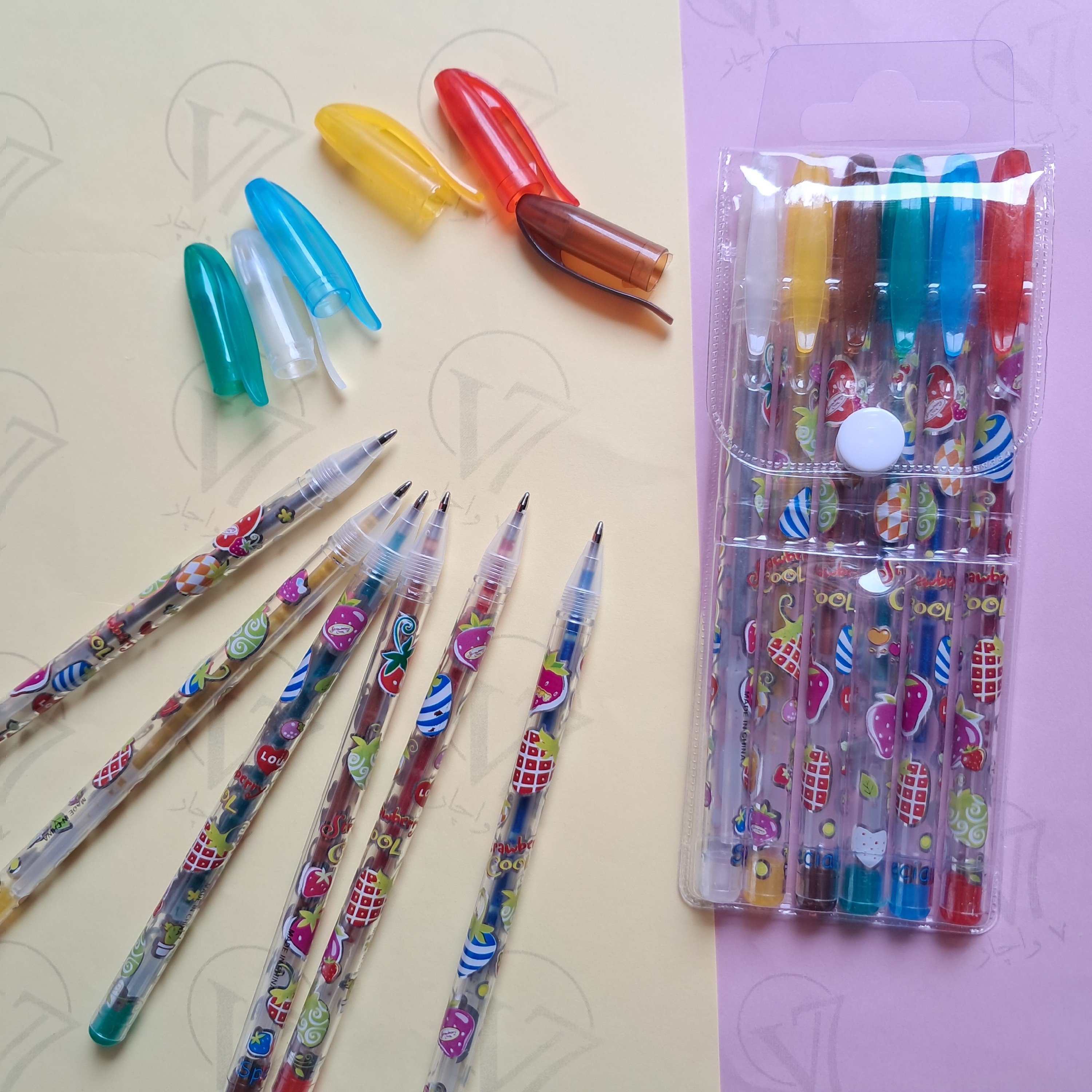 خودکار نئونی neon color برند zuixua پاستلی و گلیتر اکلیلی و شاین با نوک mm 1 در بسته های 12 و 36 و 48 عددی