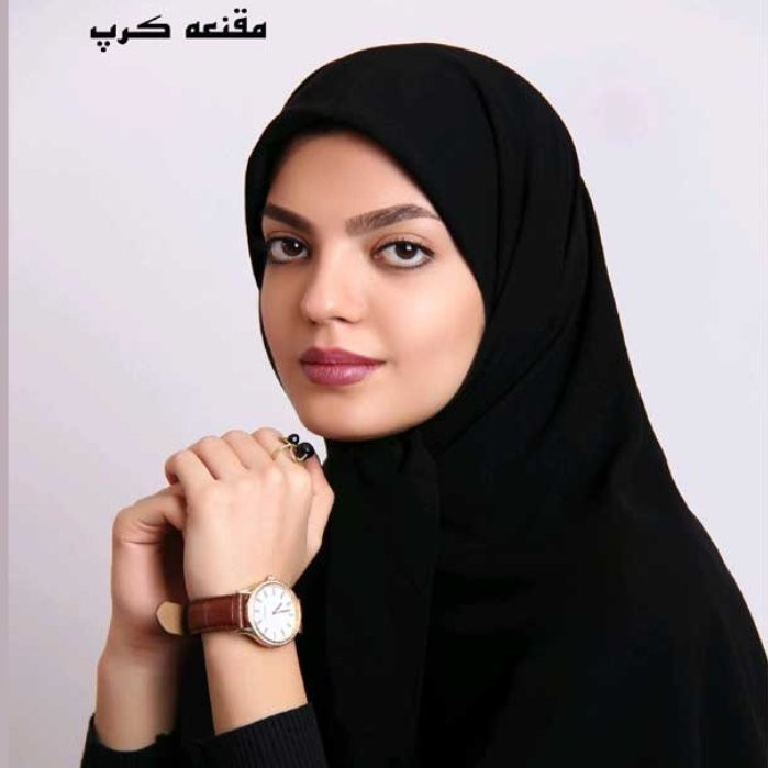 مقنعه اعلاء کرپ مشکی و سرمه ای