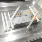 شمع تابان. مدل لاله پایه دار.شمع محرمی.پارافین اعلا.سوختن بالای 25دفیقه.6عددی