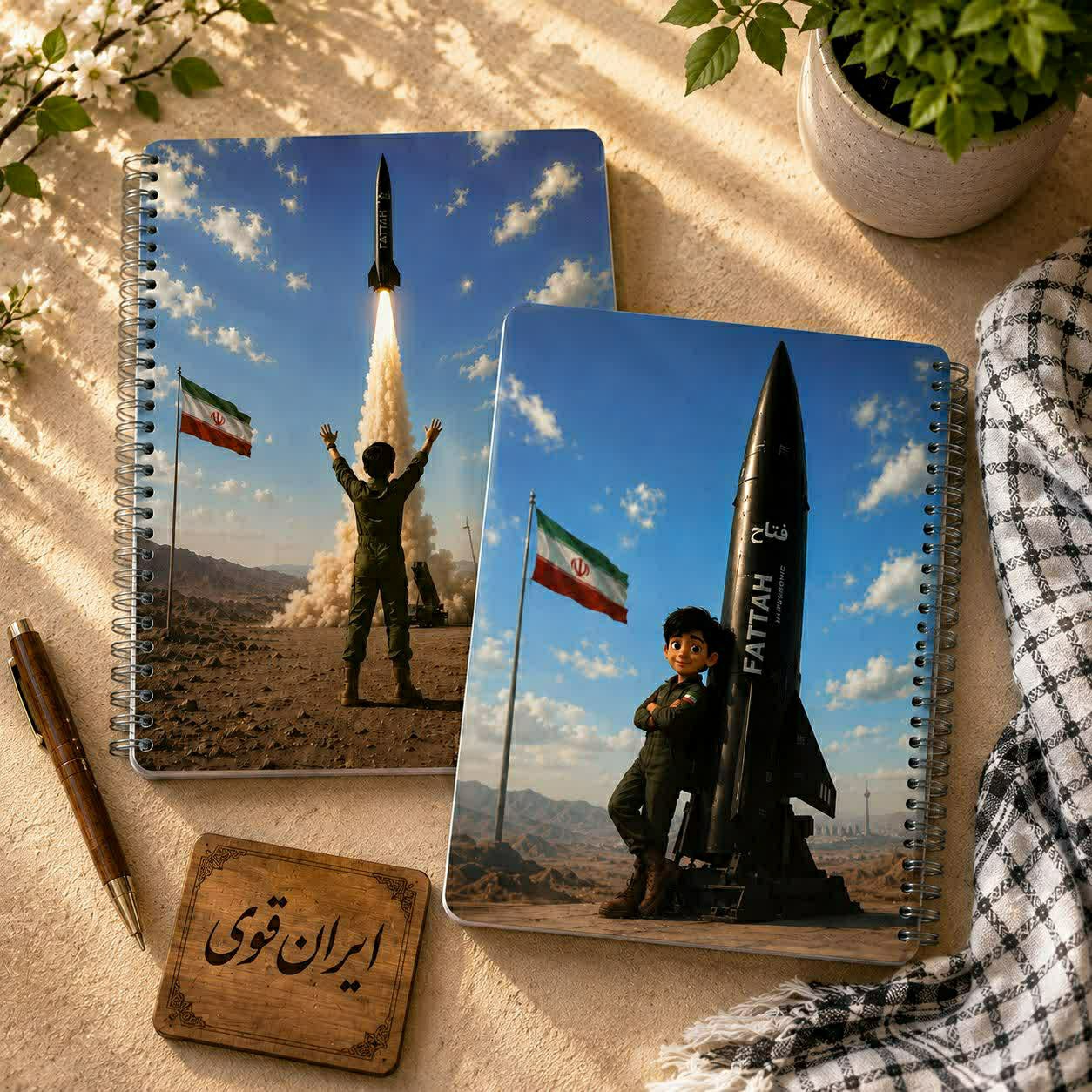 دفتر موشک فتاح 50 برگ دفتر ایرانی اسلامی پهلوون
