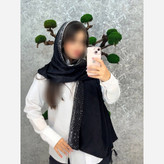 شال مشکی مجلسی کوپرا دور نگین مروارید (ارسال رایگان و هدیه)