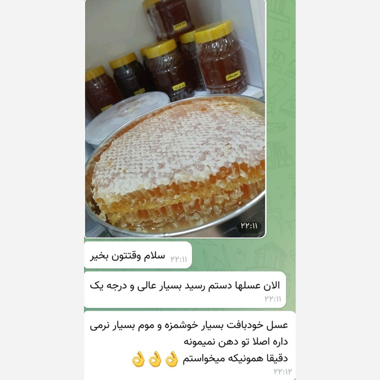 عسل باموم خودبافت برداشت جدید یک کیلویی ( خرید از زنبوردار)