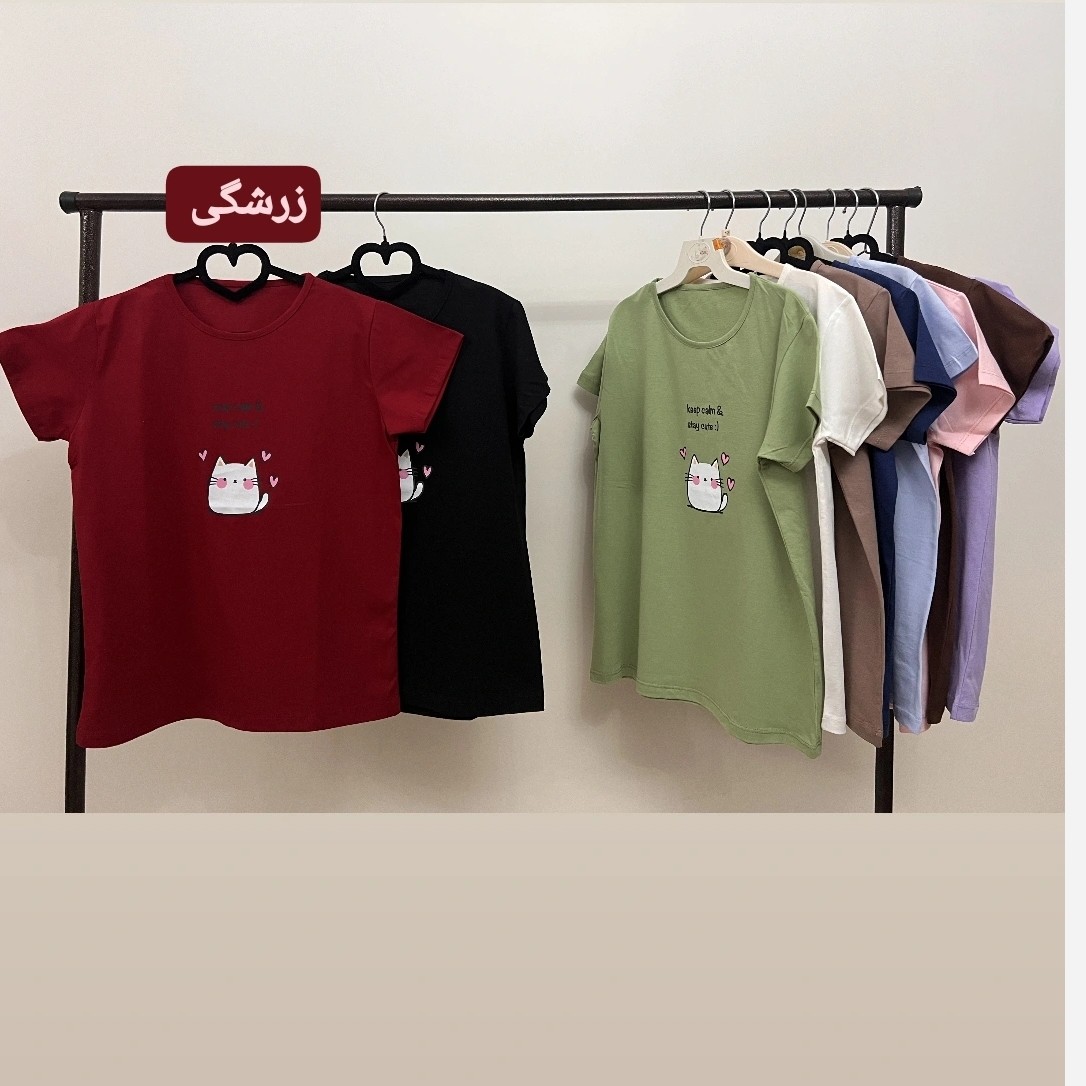 تیشرت زنانه و دخترانه نخ پنبه فری سایز36 تا 42