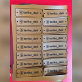 لیبل چرمی با حک متن و لوگوی اختصاصی در سایز و شکل دلخواه بسته 80 عددی