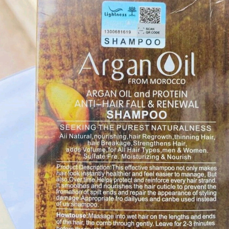 شامپو ماسک لایتنس بدون سولفات (پک 2عددی)اصلی حاوی روغن آرگان( شامپو آرگان لایتنس و ماسک مو)