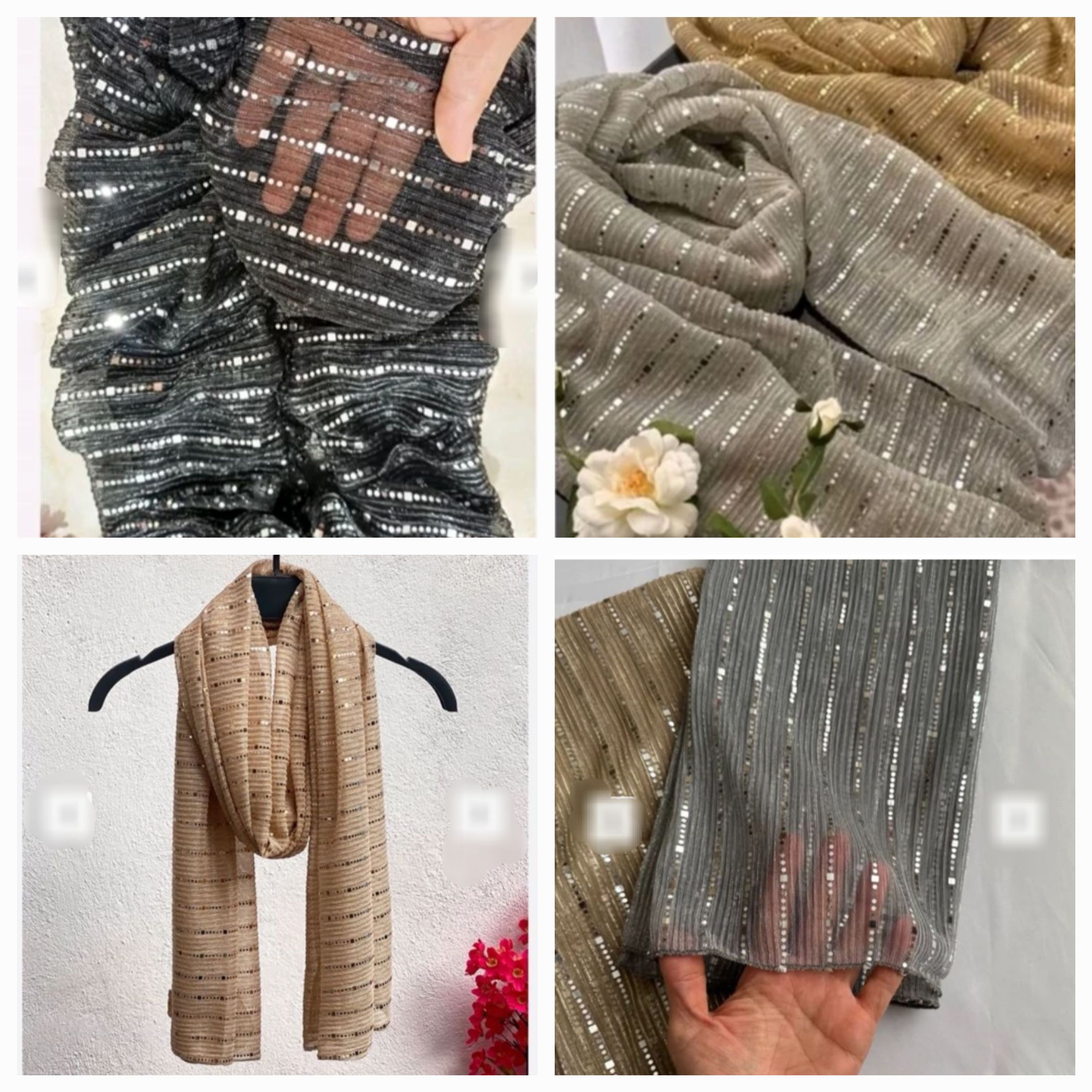 شال مجلسی حریر آیینه ای اعلا (هدیه و تخفیف)