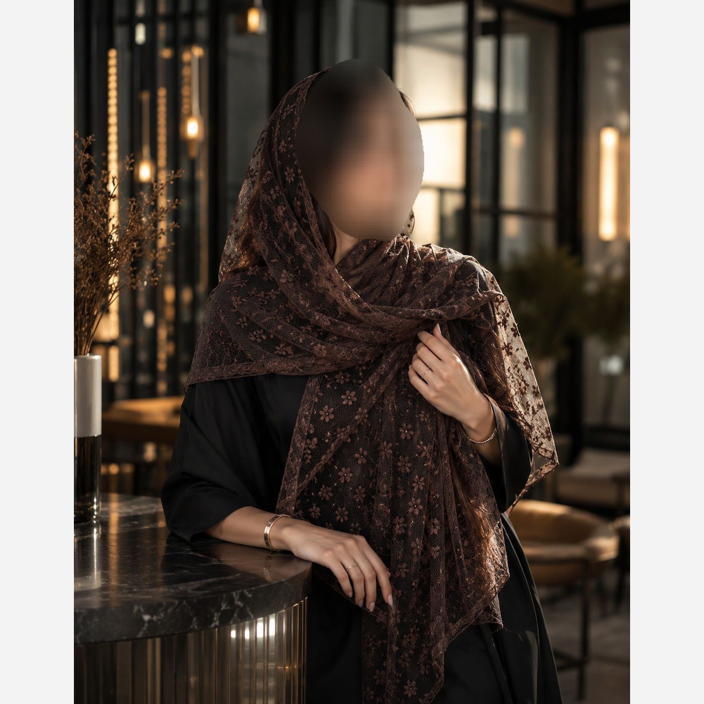 شال گیپور طرح دار (شامل هدیه)