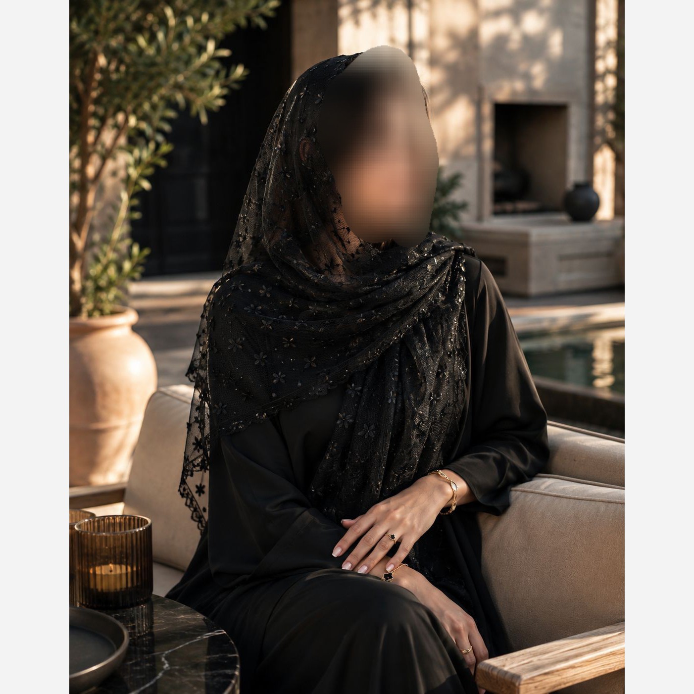 شال گیپور طرح دار (شامل هدیه)
