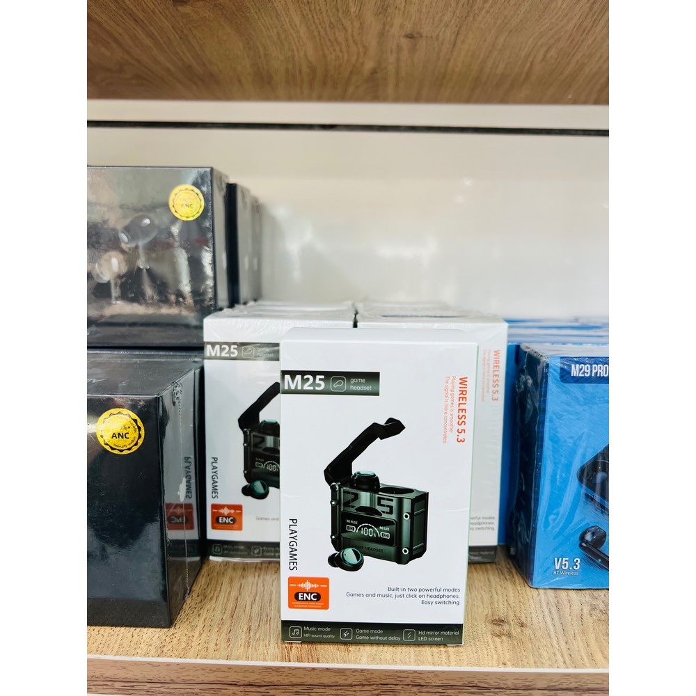 ایرپاد گیمینگ M25 با تکنولوژی ENC، حالت مخصوص بازی و نمایشگر LED دیجیتال آینه ای