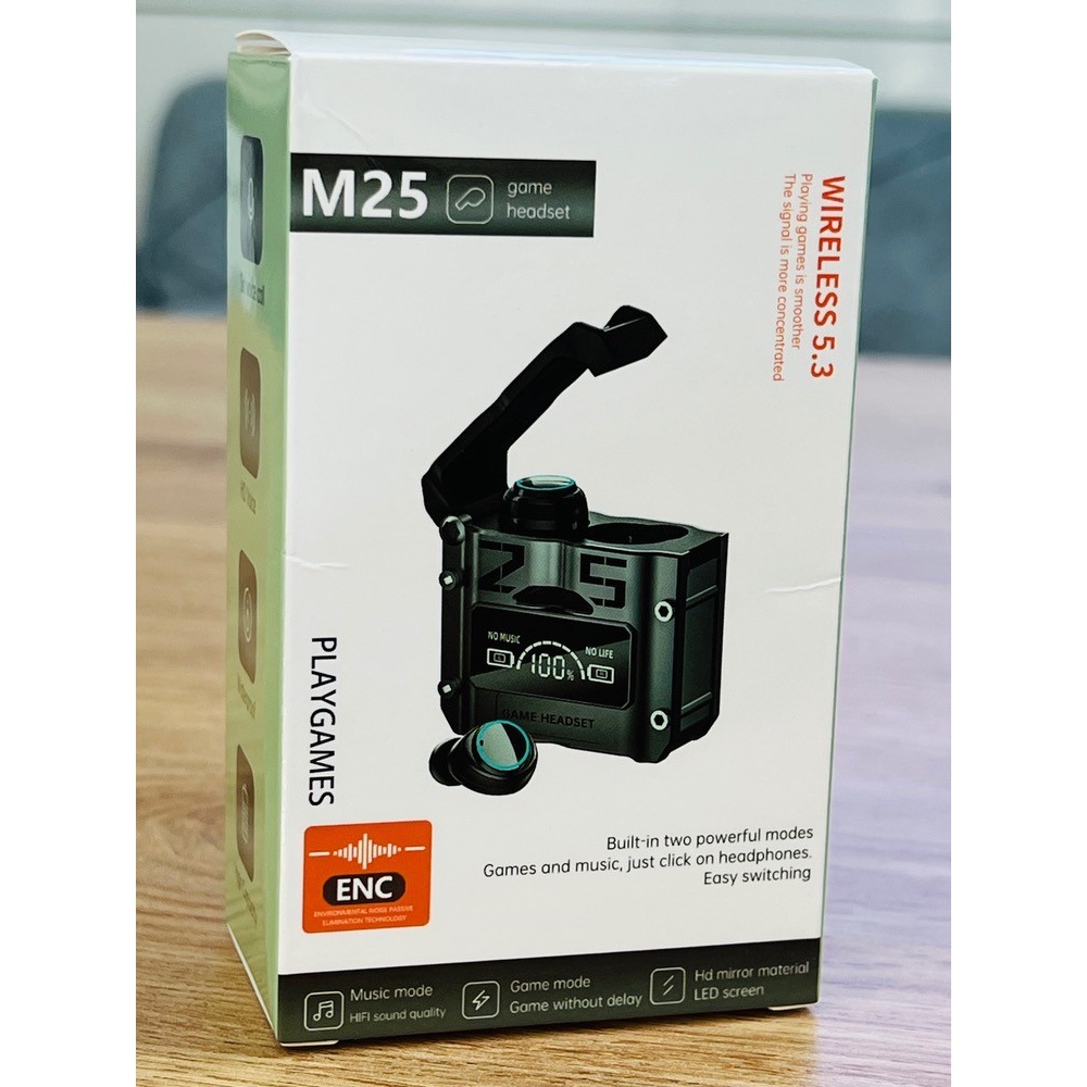 ایرپاد گیمینگ M25 با تکنولوژی ENC، حالت مخصوص بازی و نمایشگر LED دیجیتال آینه ای